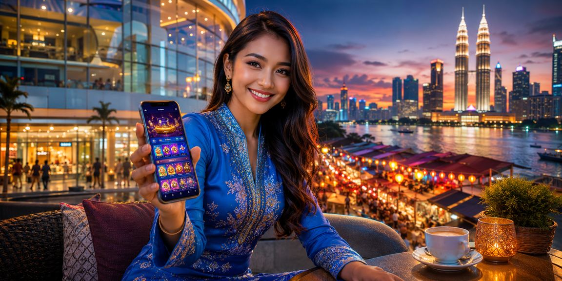 Pemain wanita berbaju kurung bermain kasino mudah alih liverpool88 di Kuala Lumpur