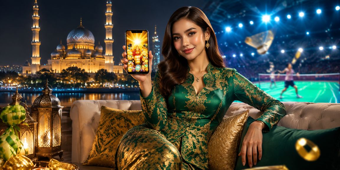 Pengguna menggunakan aplikasi kasino mudah alih di Putrajaya semasa musim Hari Raya